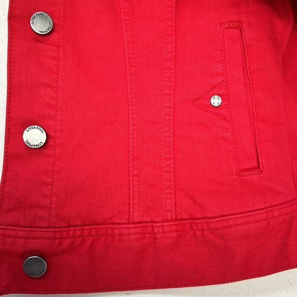 LIVERPOOL TRUCKER DENIM RED JACKET - Picture 9 of 13